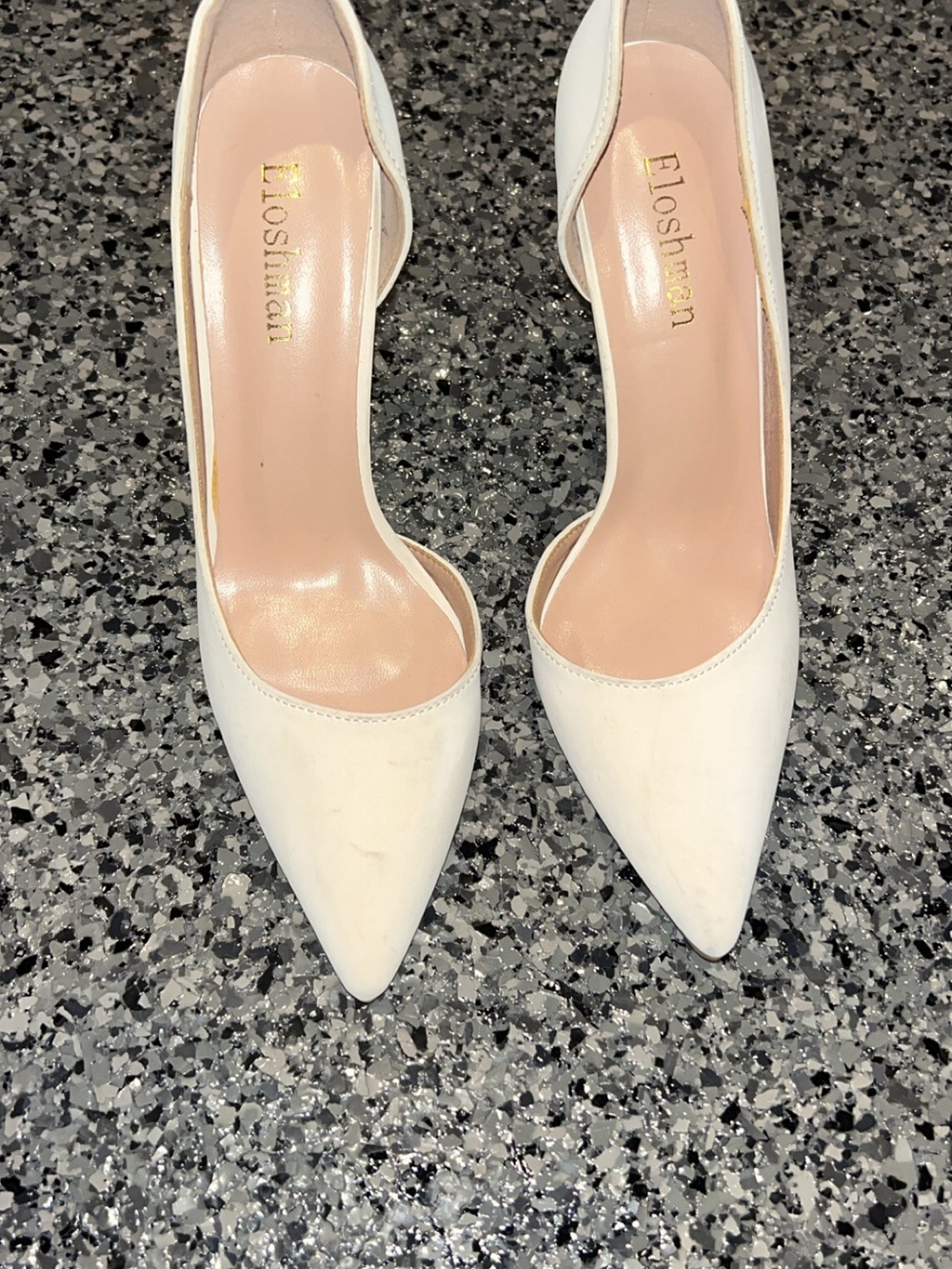 Florsheim White Pointed D'Orsay High Heels